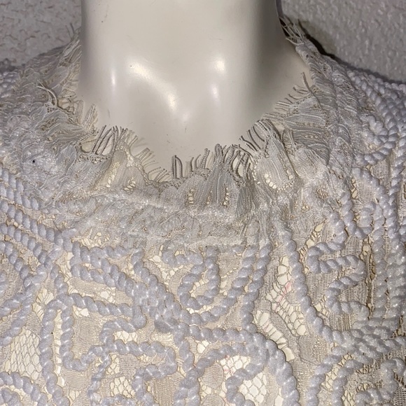 Forever 21 - L - White Soutache Lace Bodycon Dress - Picture 2 of 8